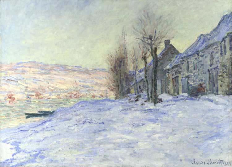 Claude Monet Lavacourt: Sunshine and Snow France oil painting art